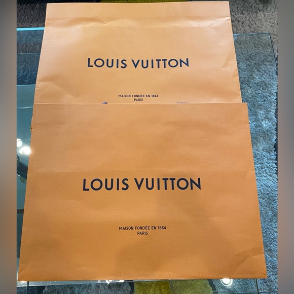 Authentic LV Paper Shopping Bag - Measurements 23” x 10” x 17.5” - Picture 4 of 10
